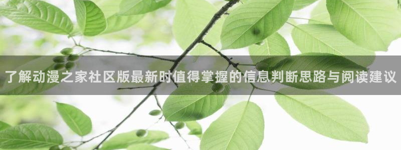 香蕉成熟时1997:了解动漫之家社区版最新时值得掌握的信息判断思路与阅读建议配图