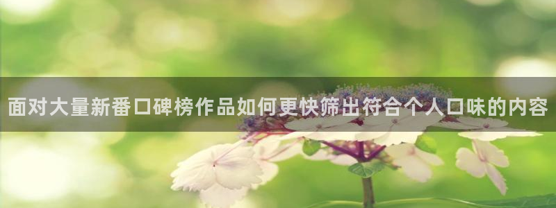 香蕉成熟时2 下载:面对大量新番口碑榜作品如何更快筛出符合个人口味的内容配图