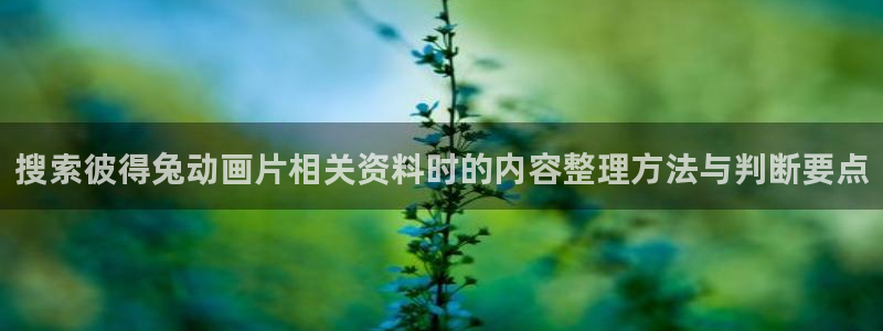 记得香蕉成熟时国语:搜索彼得兔动画片相关资料时的内容整理方法与判断要点配图